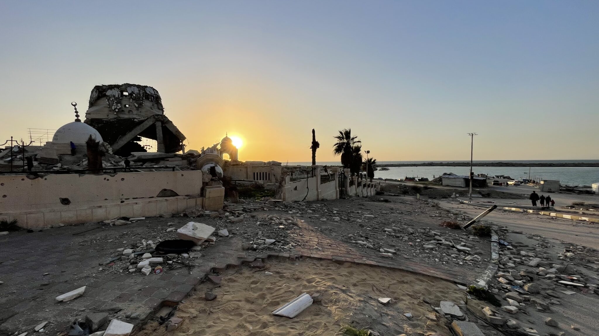 The ruins of Al-Hassaina Mosque in 2025, by Jaber Jehad Badwan, used under Creative Commons Attribution 4.0.